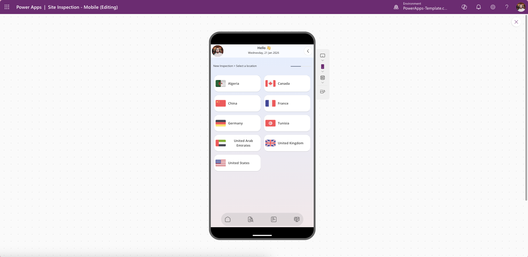 InspectPro Mobile, Power Apps Site Inspection Template
