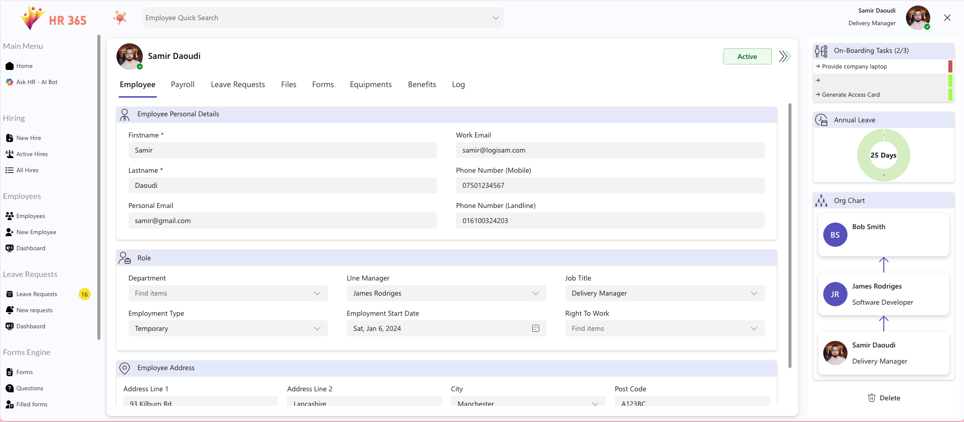 Employee Preview of the Onboarding and Compliance tasks